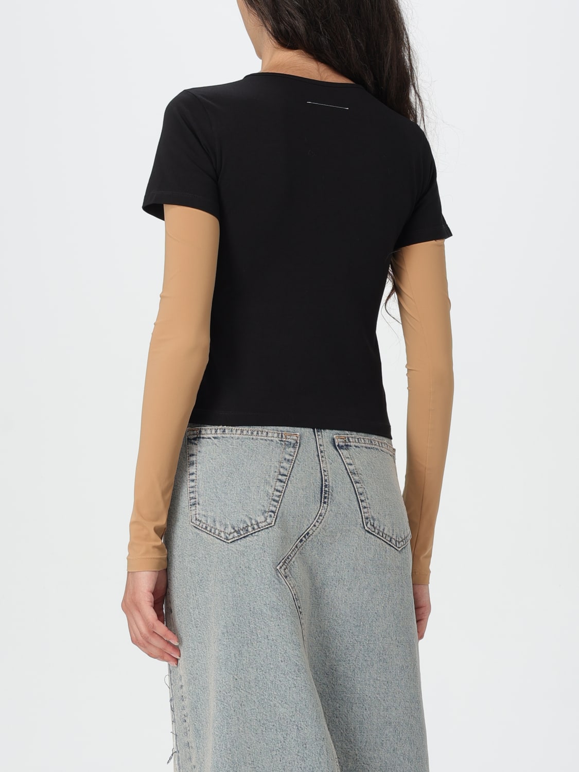 MM6 MAISON MARGIELA T-SHIRT: T-shirt woman Mm6 Maison Margiela, Black - Img 3