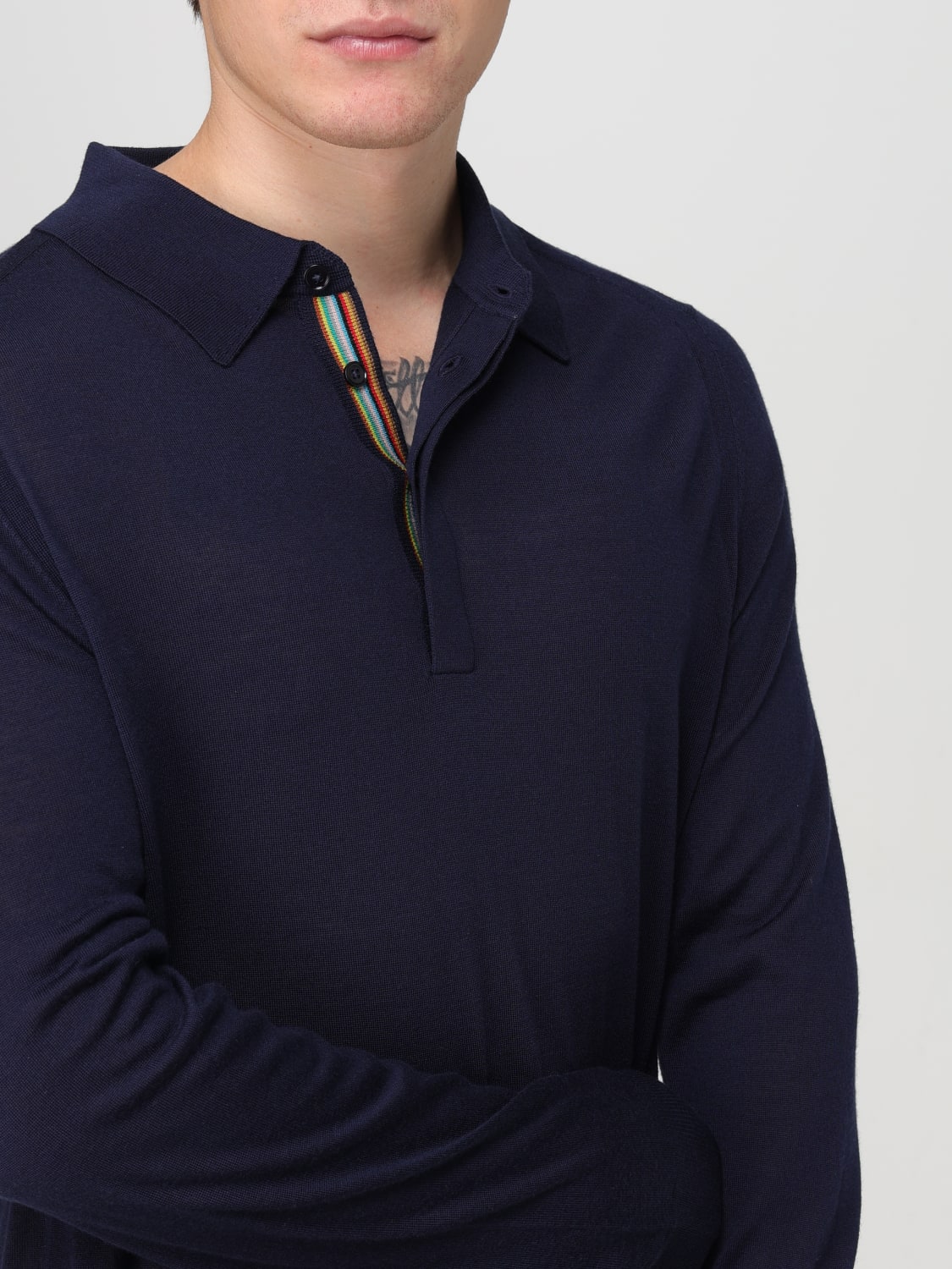 PAUL SMITH POLO SHIRT: Sweater men Paul Smith, Blue - Img 3