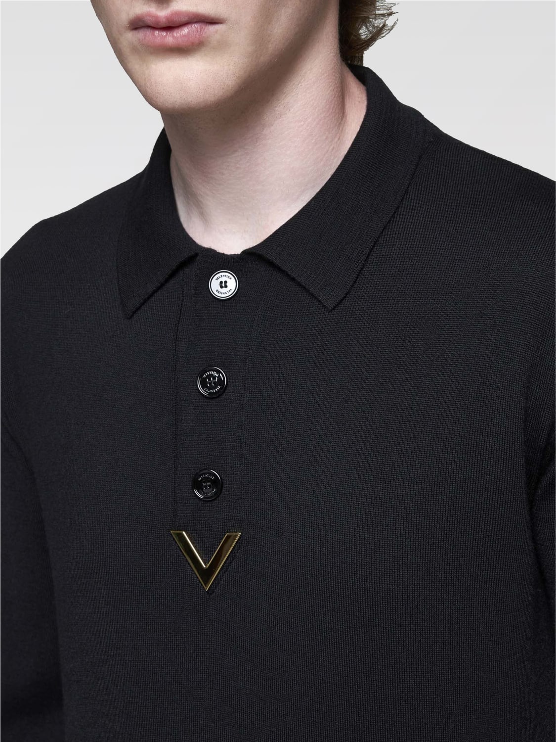 VALENTINO POLO SHIRT: Polo shirt men Valentino, Black - Img 3