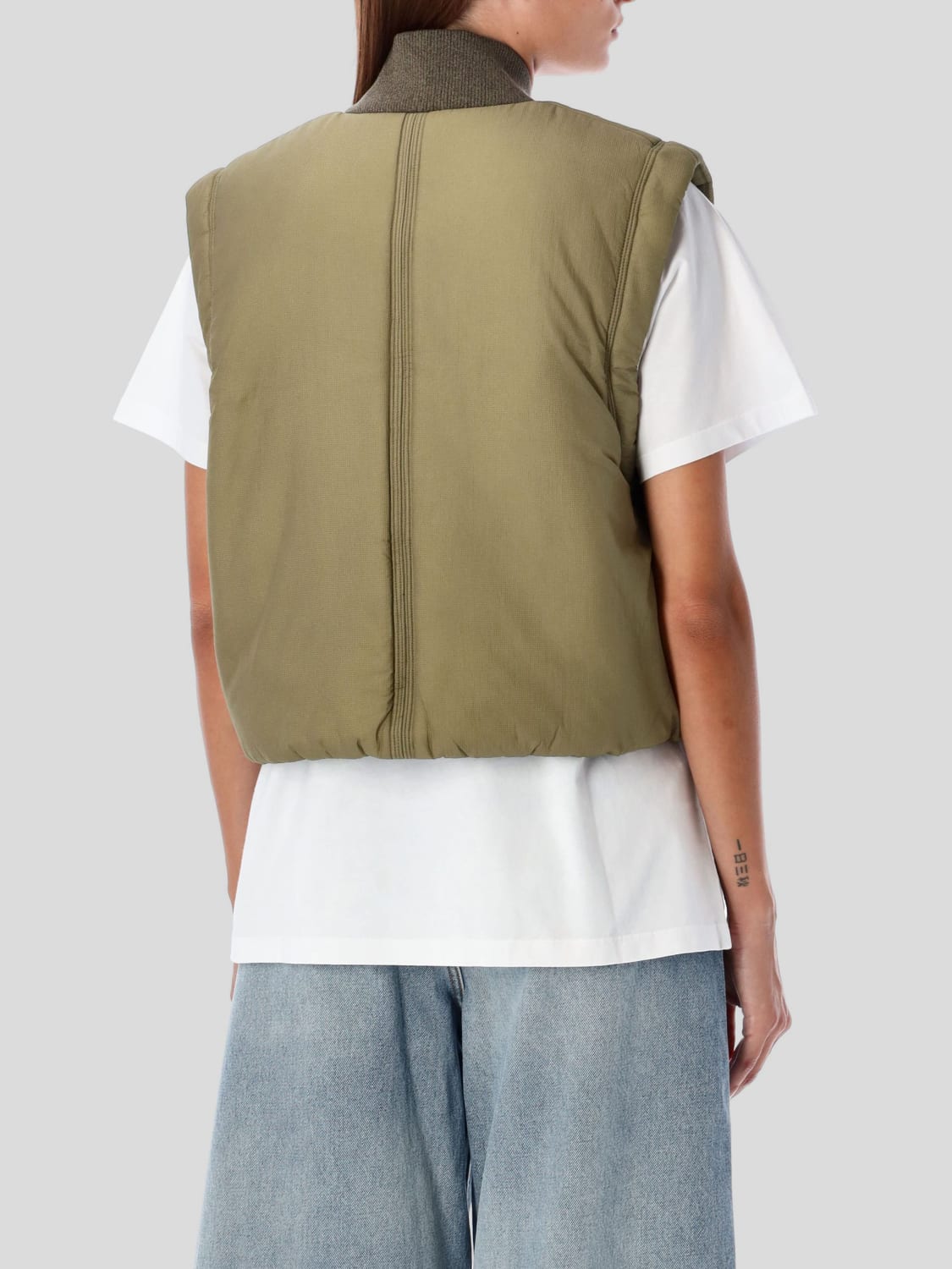 GANNI WAISTCOAT: Ganni zip-up vest, Green - Img 2