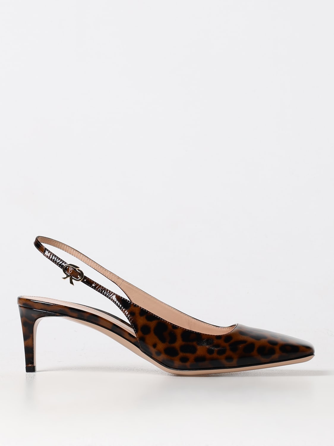 Giglio Slingback Gianvito Rossi in vernice stampa animalier