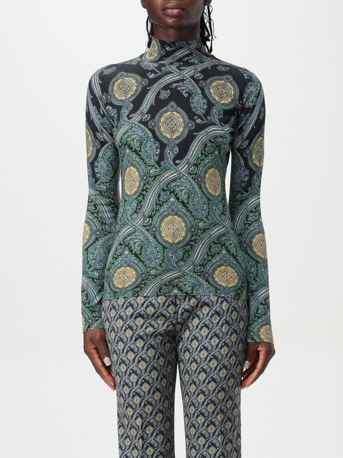 ETRO SWEATER: Sweater woman Etro, Green - Img 1