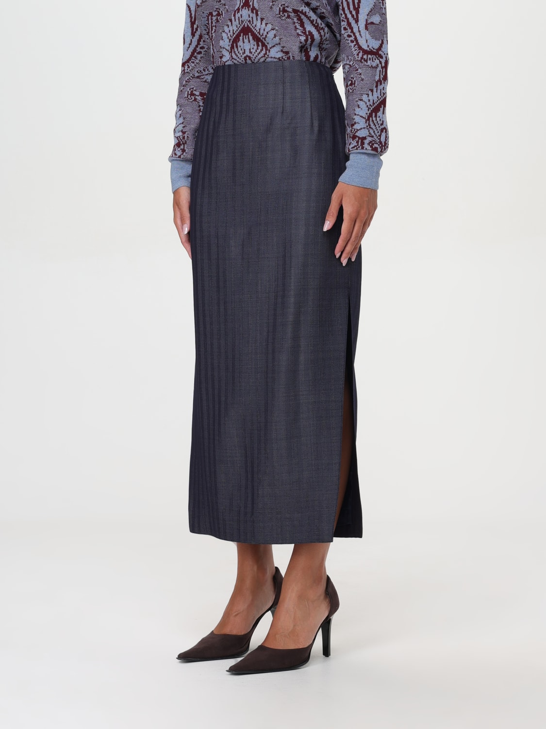 ETRO SKIRT: Skirt woman Etro, Blue - Img 4