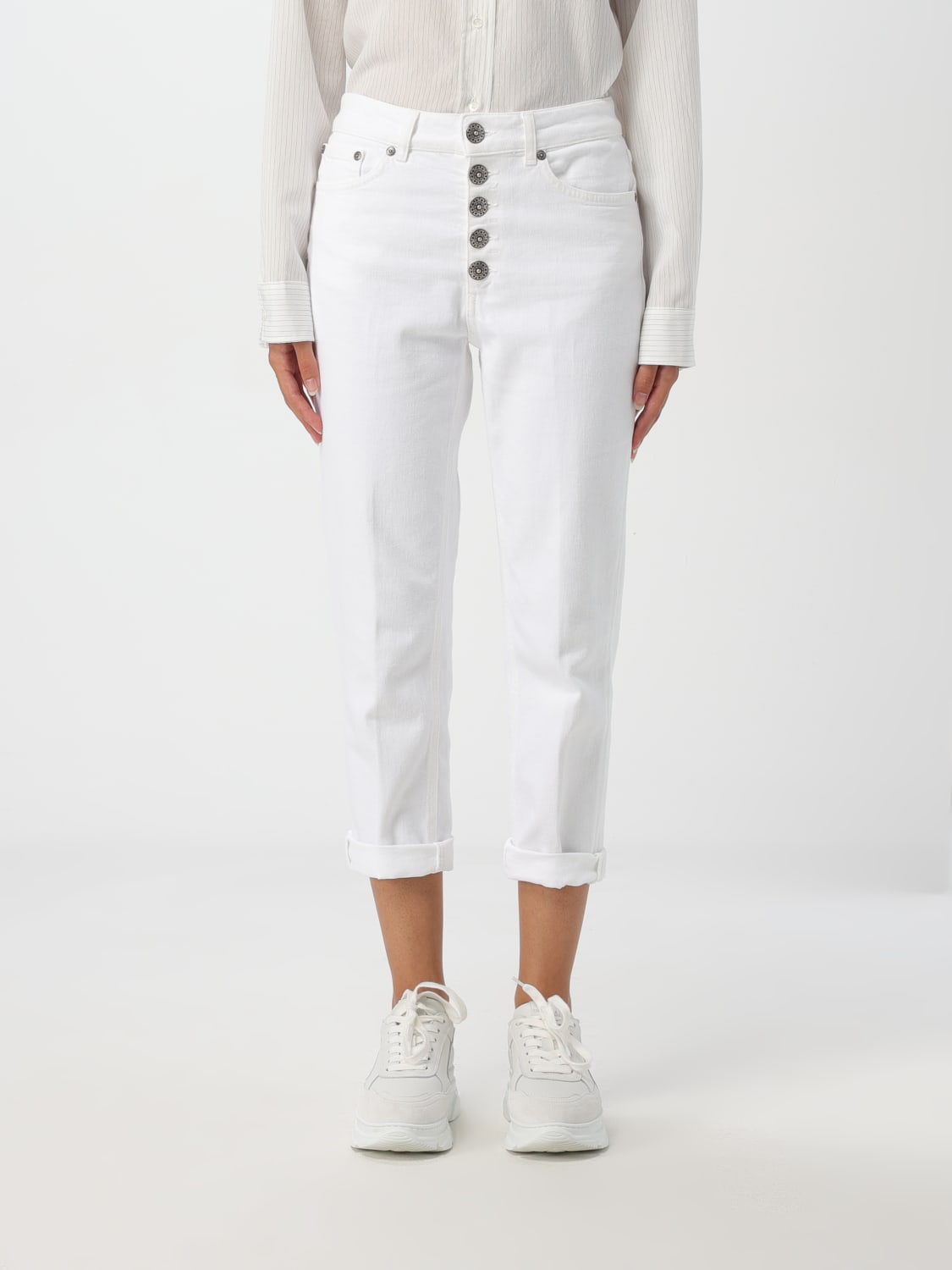 DONDUP JEANS: Jeans Dondup in denim , Bianco - Img 1