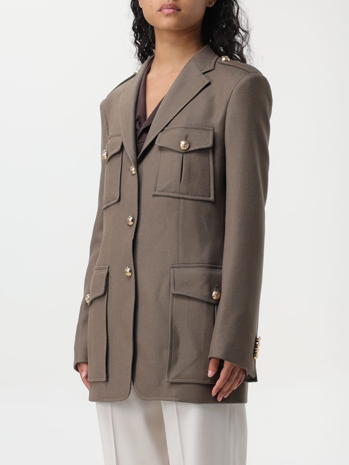 アウターその他 TAGLIATORE Woman Blazer Green JGIAMILA160032 F1425 Tagliatore Outlet: utility blazer - Green | Tagliatore