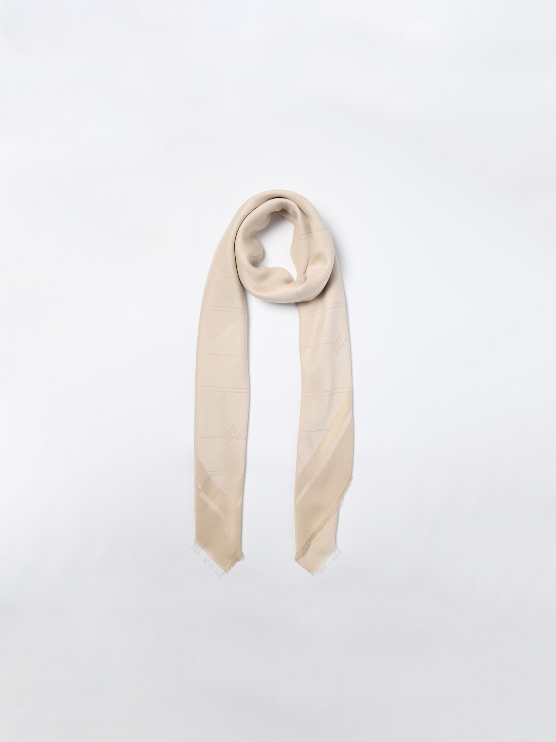 ELISABETTA FRANCHI SCARF: Scarf woman Elisabetta Franchi, Beige - Img 2