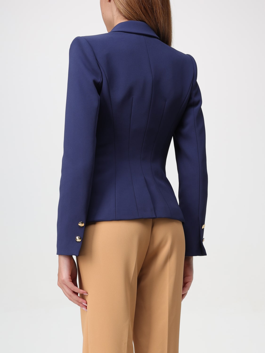 ELISABETTA FRANCHI BLAZER: Blazer woman Elisabetta Franchi, Blue - Img 2