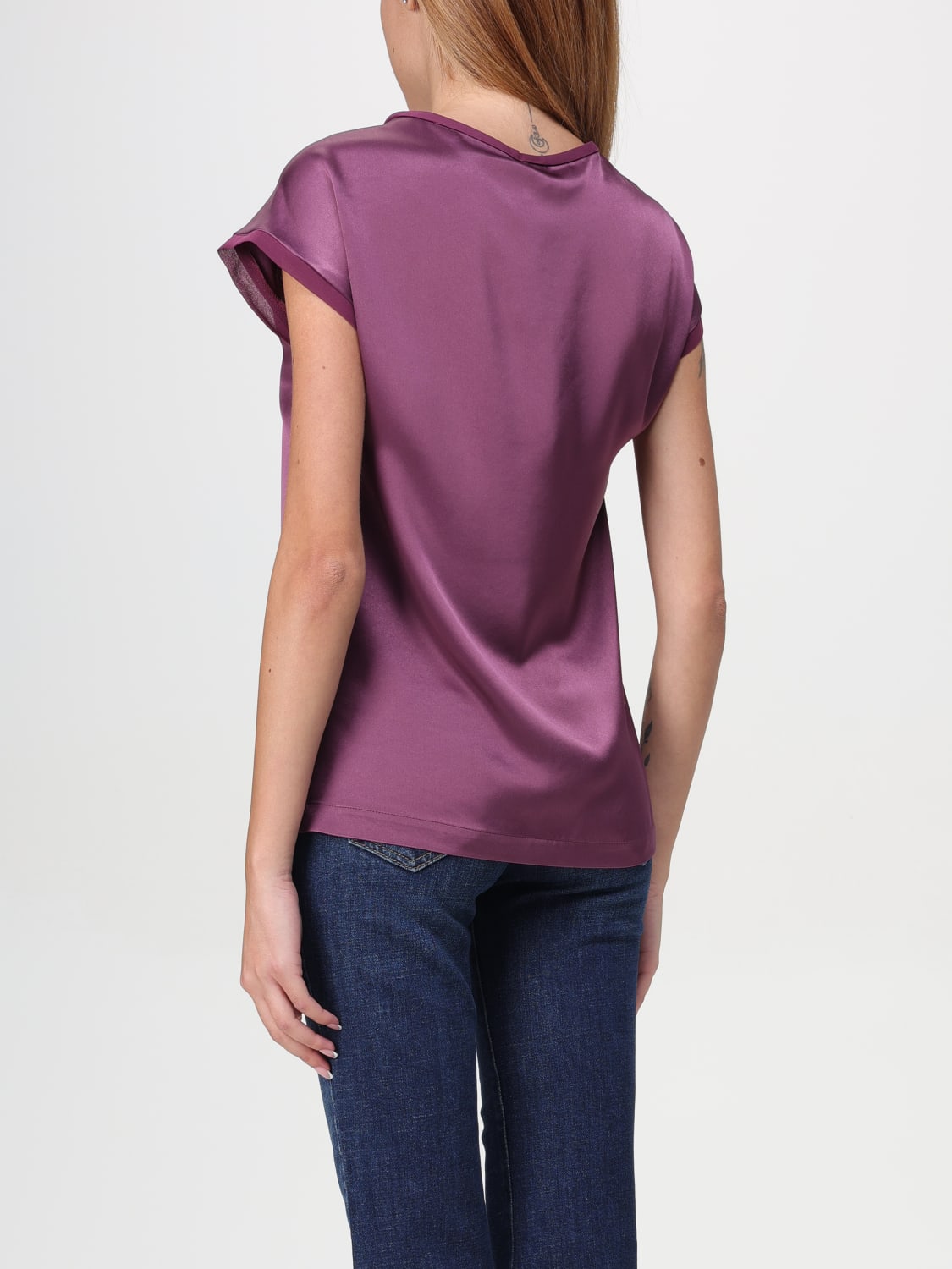 PINKO TOP: Shirt woman Pinko, Red Purple - Img 2