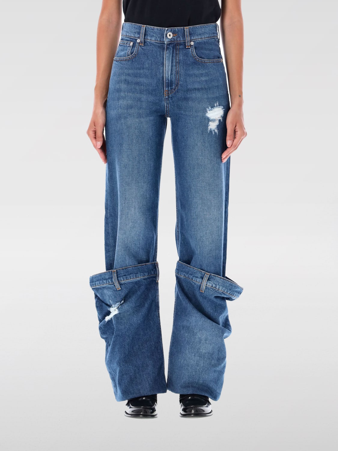 JW ANDERSON JEANS: Jeans femme Jw Anderson, Bleu - Img 1