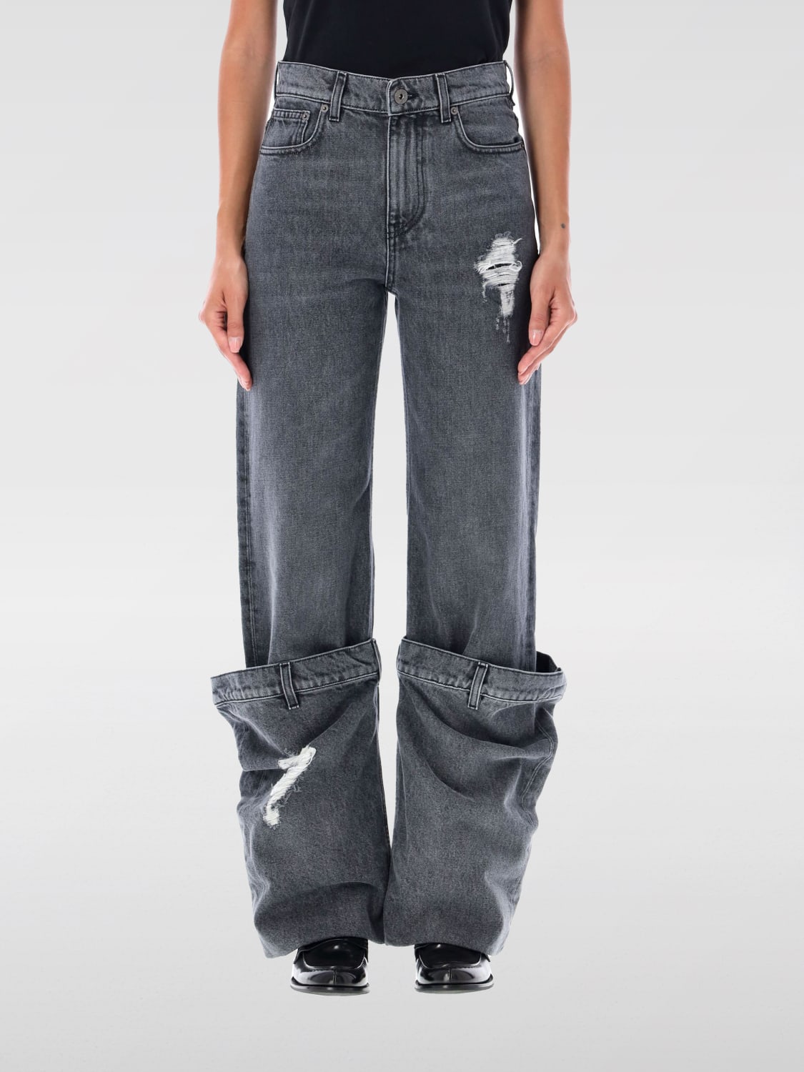 JW ANDERSON JEANS: Jeans femme Jw Anderson, Gris - Img 1