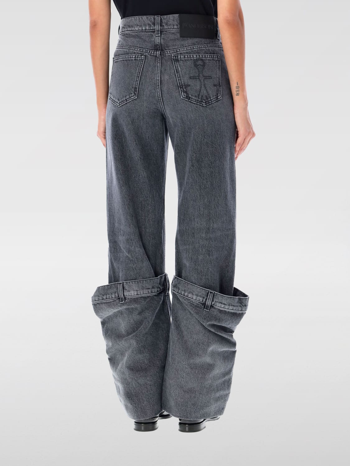 JW ANDERSON JEANS: Jeans femme Jw Anderson, Gris - Img 2