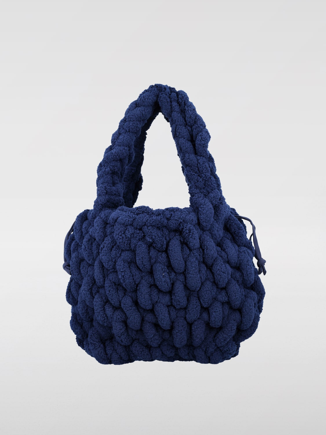 JW ANDERSON BORSA A MANO: Borsa JW Anderson in spugna intrecciata , Blue - Img 4