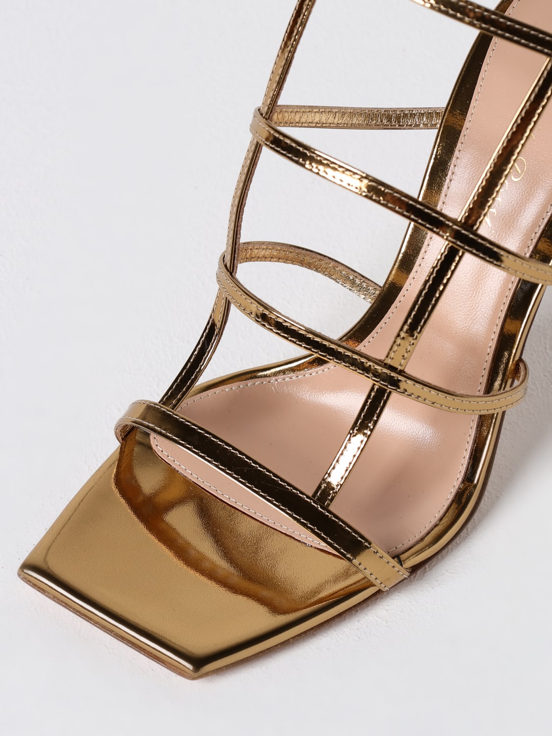 GIANVITO ROSSI HEELED SANDALS: High heel shoes woman Gianvito Rossi, Gold - Img 4