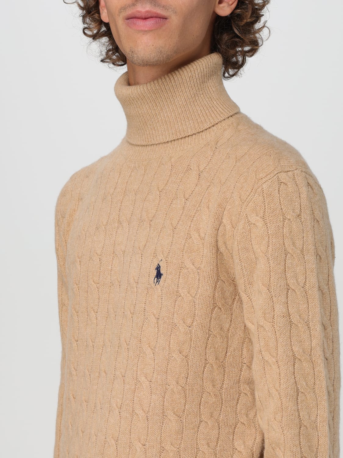 POLO RALPH LAUREN SWEATER: Sweater men Polo Ralph Lauren, Camel - Img 3