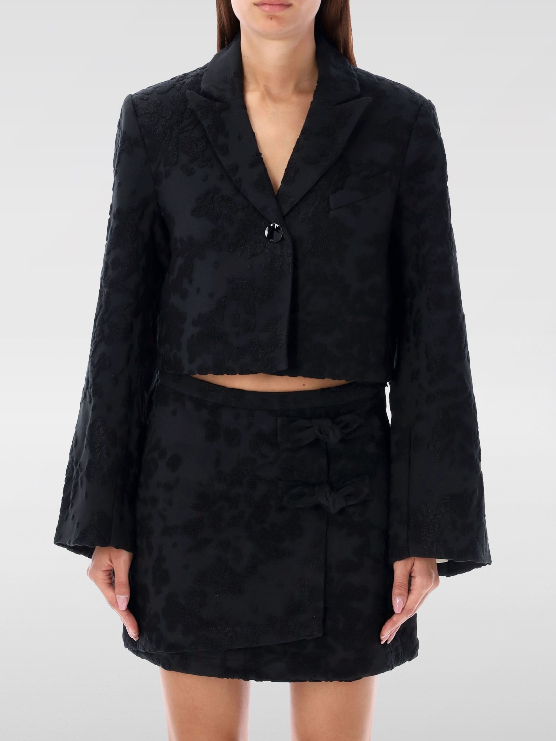 GANNI BLAZER: Jacket woman Ganni, Black - Img 1