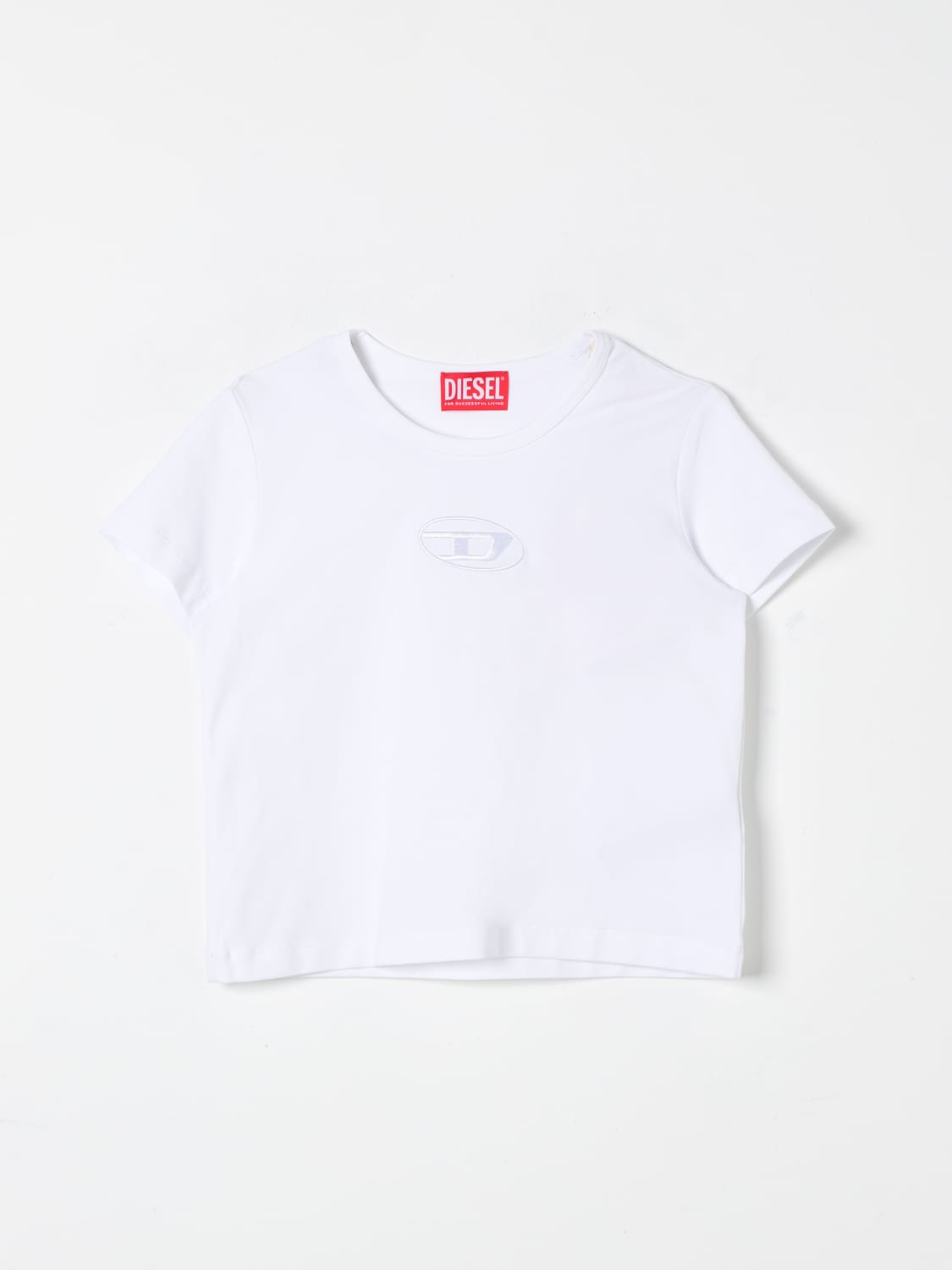 DIESEL T-SHIRT: T-shirt Oval D Diesel, Bianco - Img 1