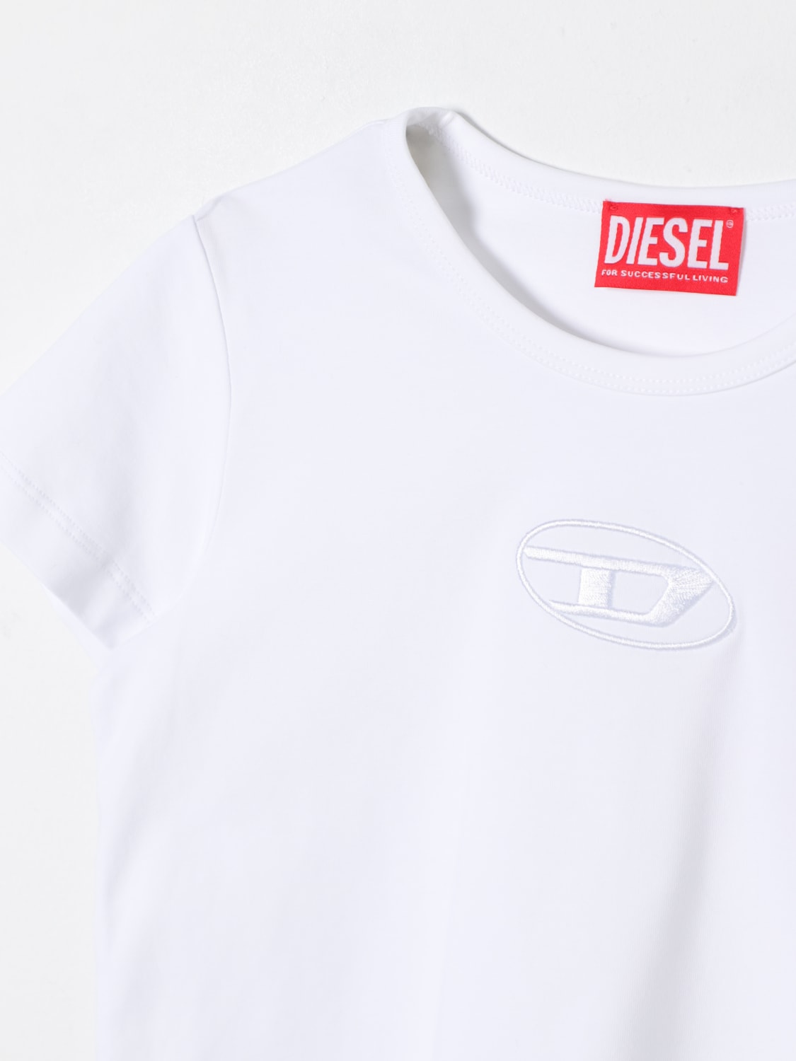 DIESEL T-SHIRT: T-shirt Oval D Diesel, Bianco - Img 3