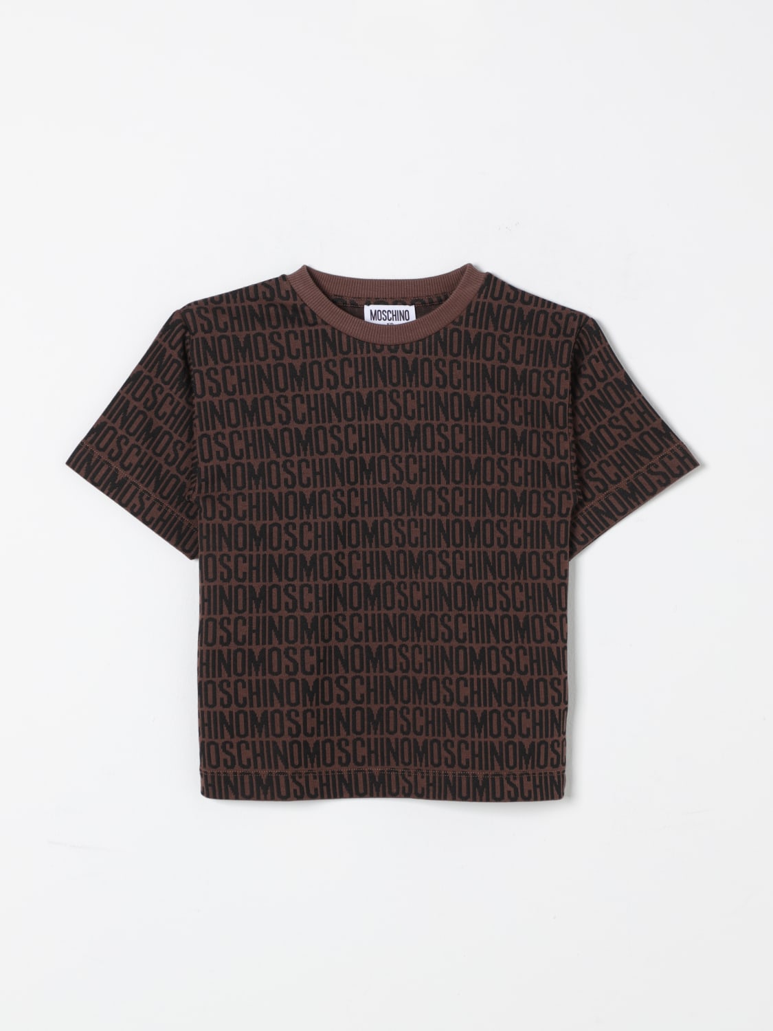 MOSCHINO T-SHIRT: T-shirt kids Moschino, Brown - Img 1