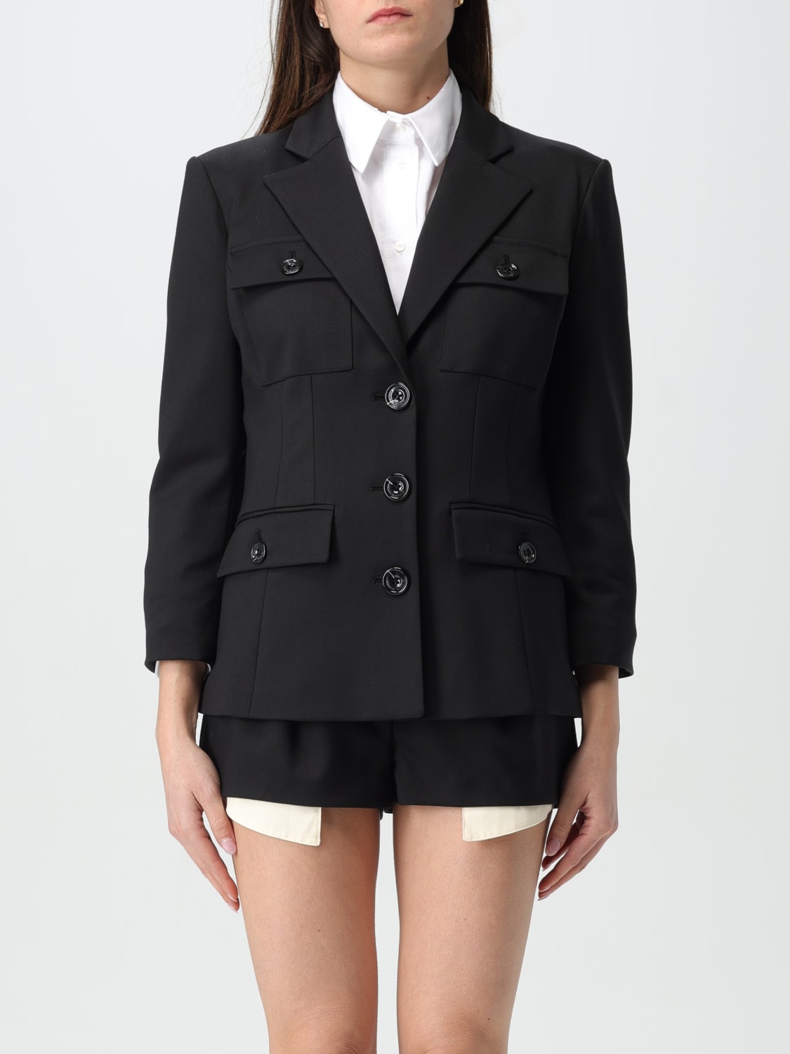 スーツ ELISABETTA FRANCHI Women Suit Jackets GI13151E2110 Black Elisabetta Franchi Blazer - Black - Women | GI13151E2110