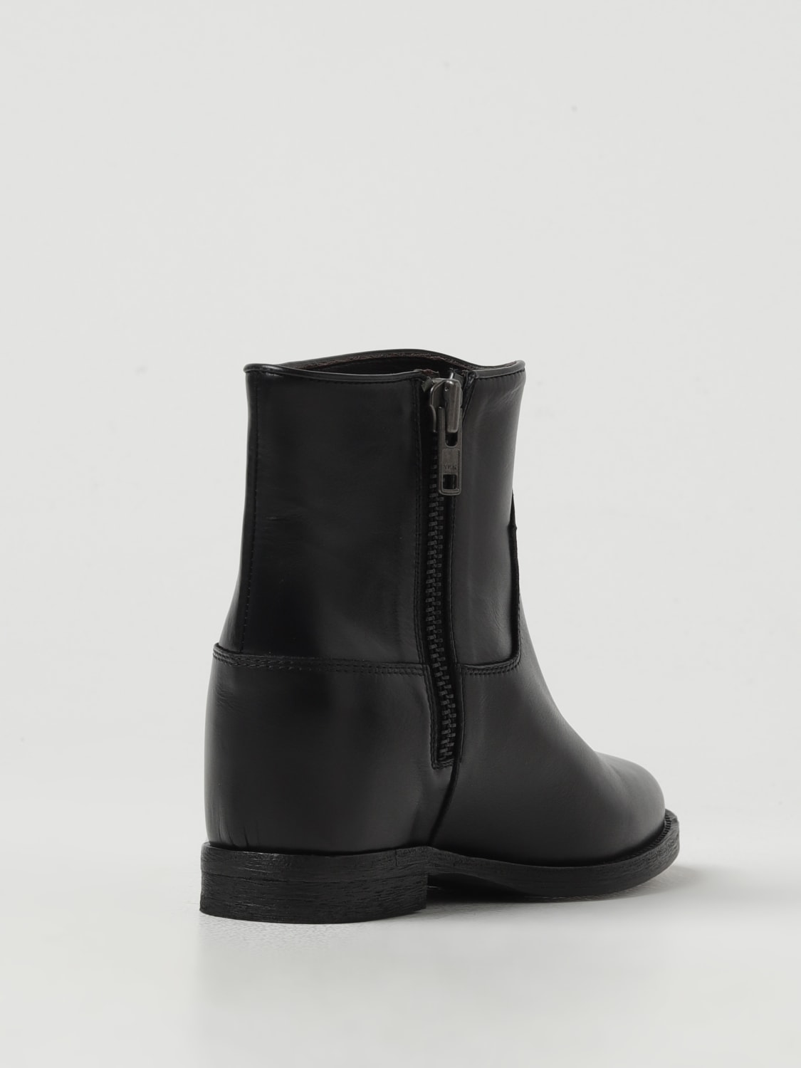 VIA ROMA 15 FLAT ANKLE BOOTS: Flat ankle boots woman Via Roma 15, Black - Img 3