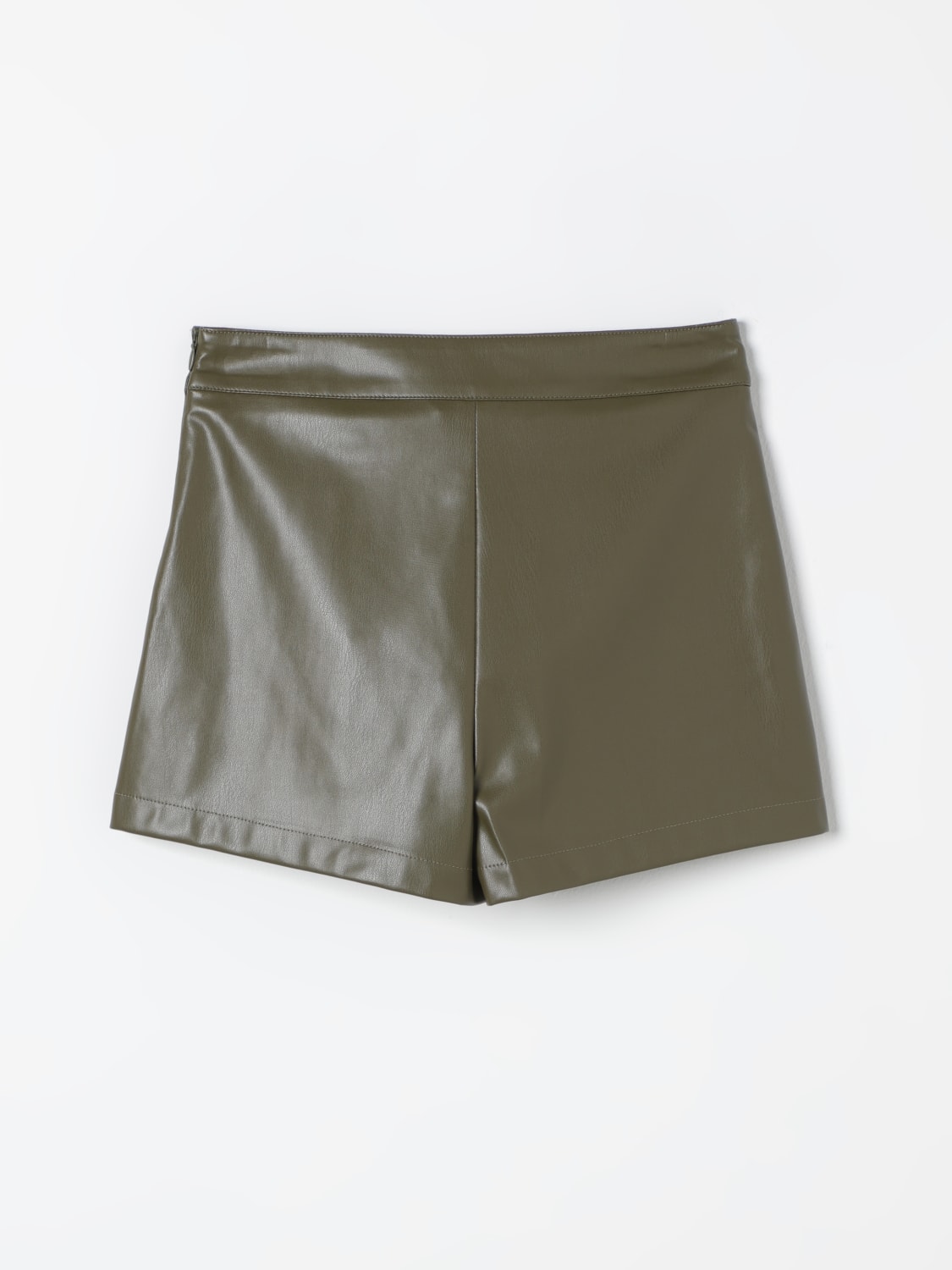 LIU JO PANTALONCINO: Shorts mini Liu Jo in pelle sintetica, Oliva - Img 2