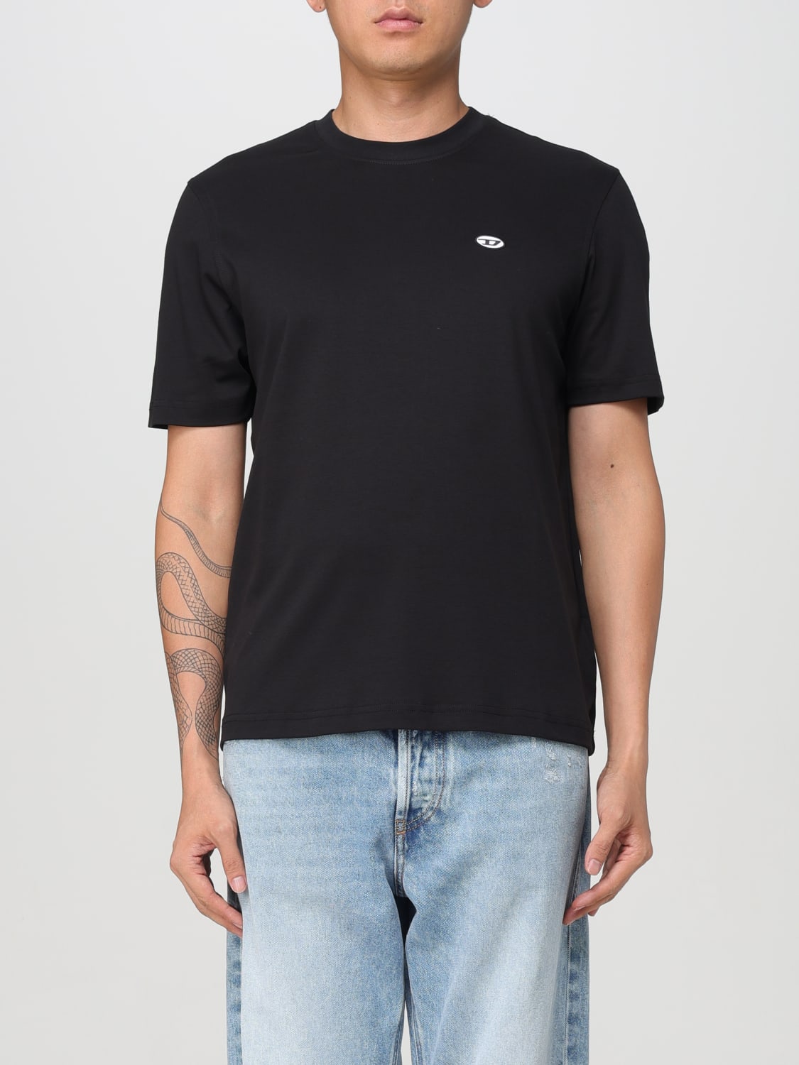 Giglio T-shirt slim con mini logo Diesel