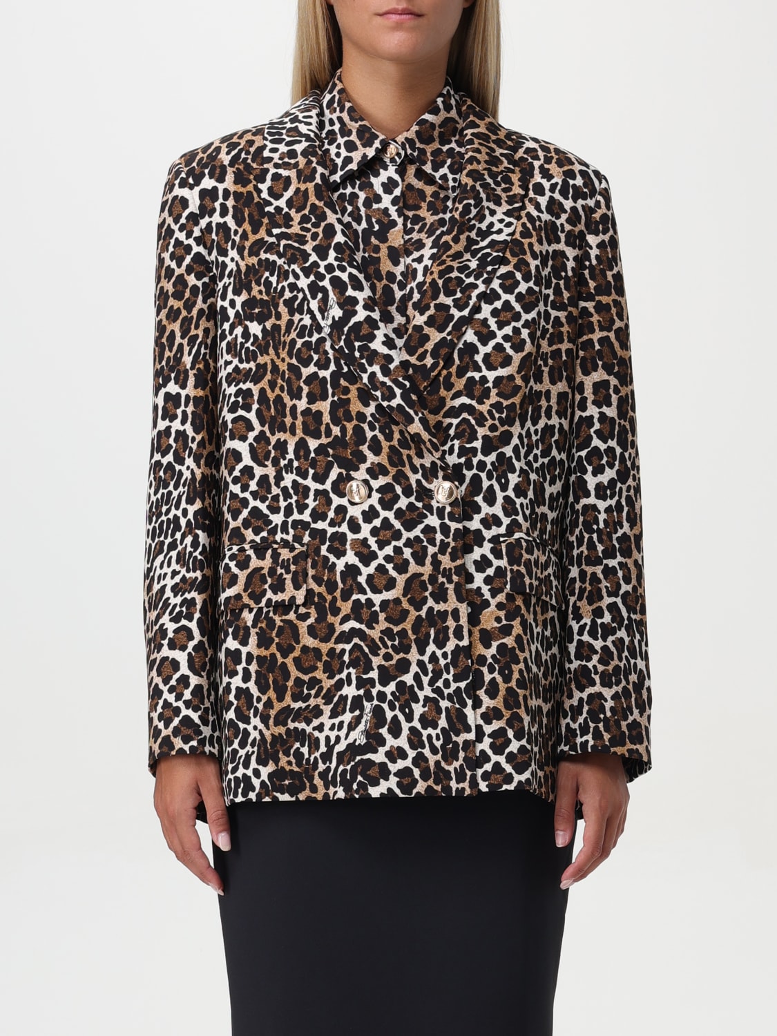 Giglio Blazer a doppiopetto animalier Elisabetta Franchi