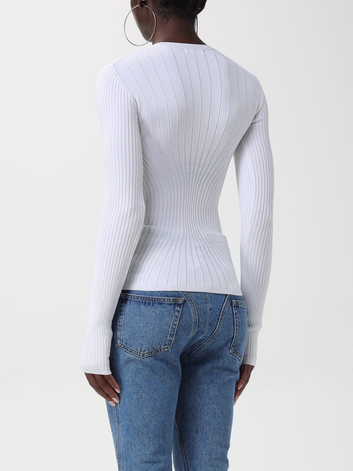 MUGLER MAGLIA: Maglia stretch Mugler, Bianco - Img 3