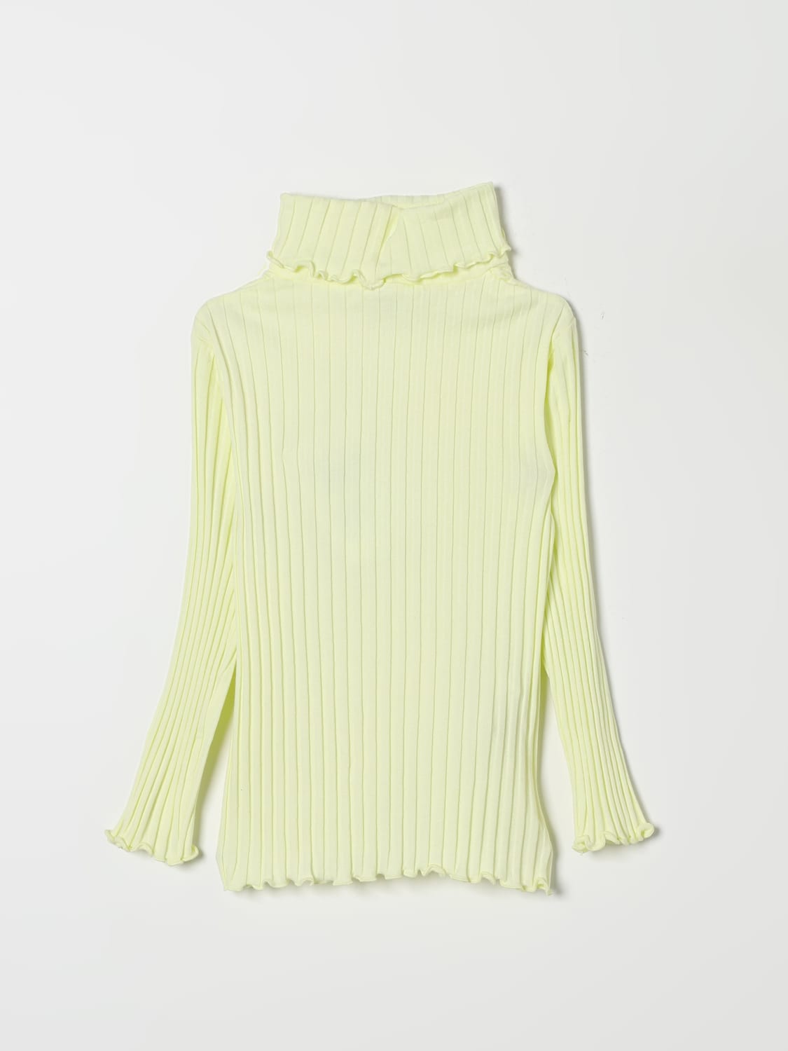 IL GUFO MAGLIA: Maglia a dolcevita Il Gufo basic in cotone, Lime - Img 2