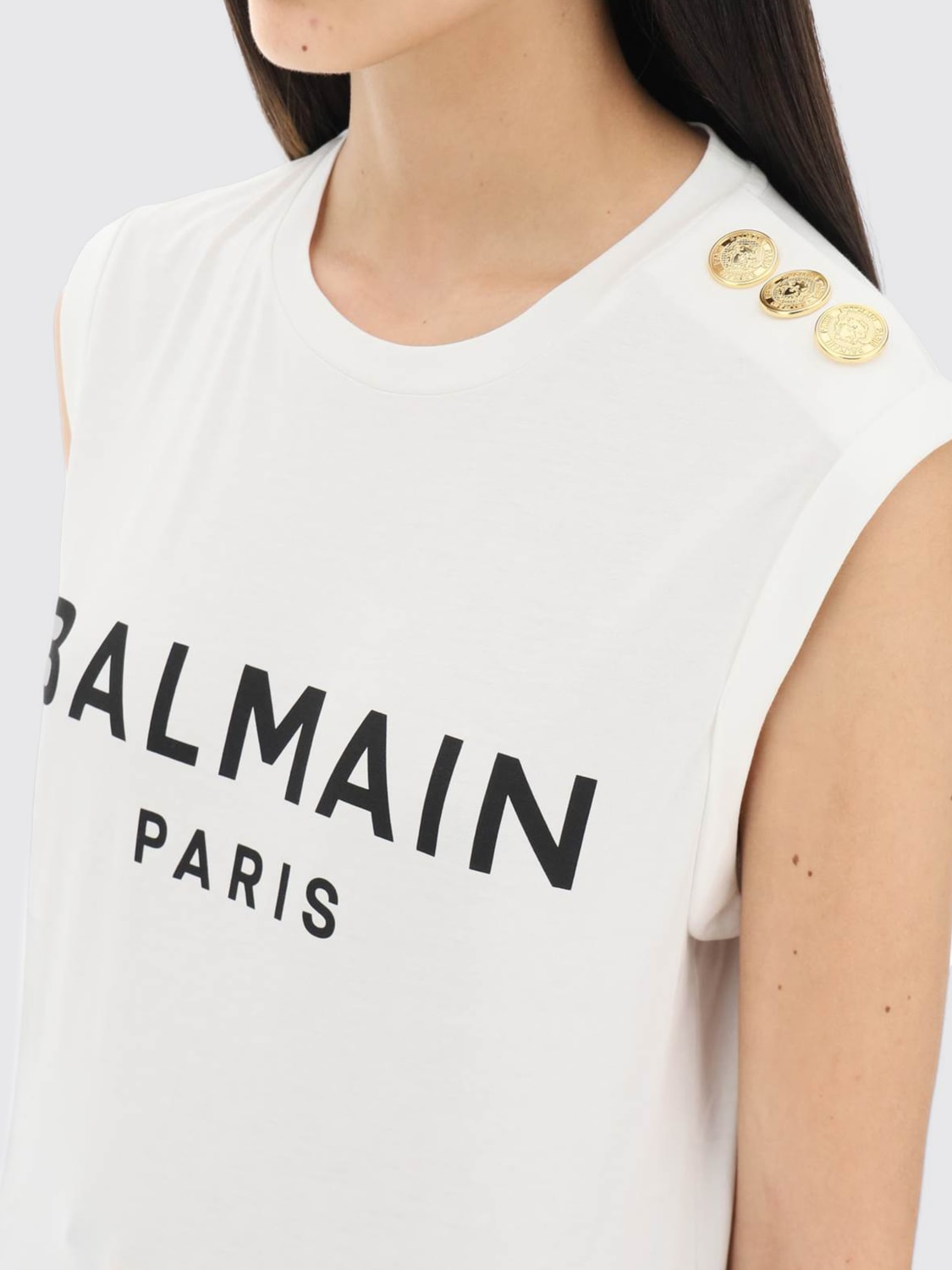 BALMAIN T-SHIRT: T-shirt woman Balmain, White - Img 3