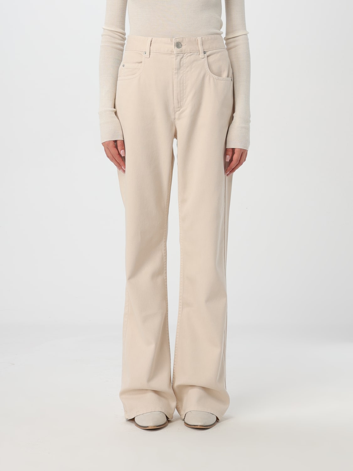 ISABEL MARANT ETOILE JEANS: Jeans woman Isabel Marant Etoile, Beige - Img 1