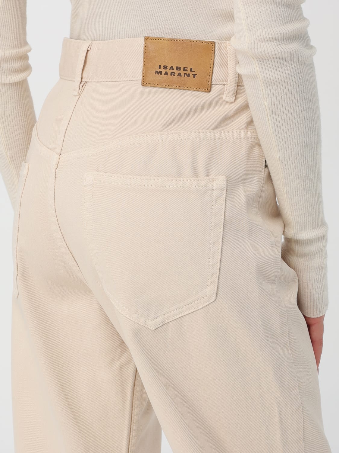 ISABEL MARANT ETOILE JEANS: Jeans woman Isabel Marant Etoile, Beige - Img 4