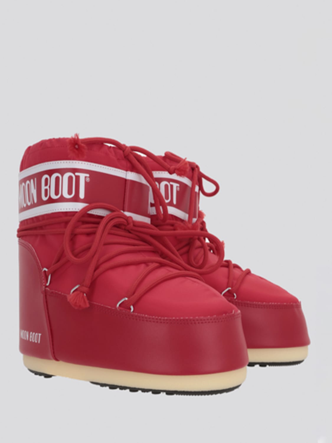 MOON BOOT STIVALI: Stivaletto Moon Boot in nylon imbottito, Rosso - Img 2