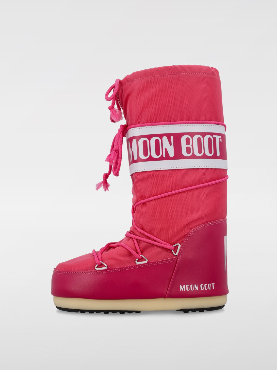 MOON BOOT STIVALI: Stivale Moon Boot in nylon con logo , Fuxia - Img 3