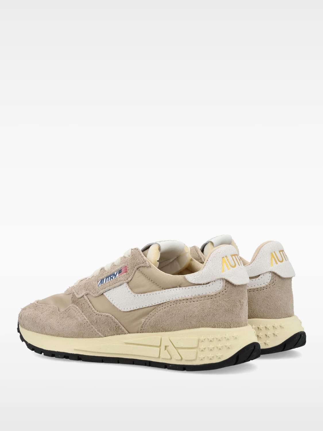 AUTRY SNEAKERS: Sneakers Reel Wind Autry in camoscio e nylon , Bianco - Img 3