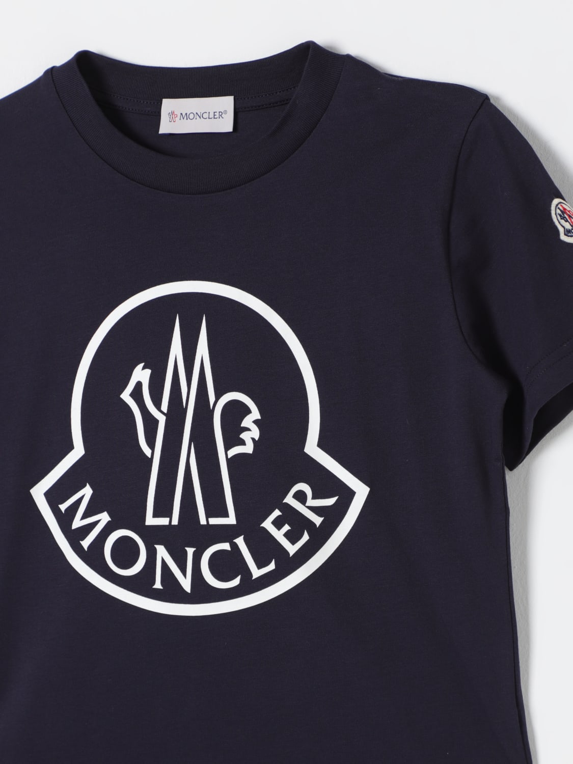 MONCLER T-SHIRT: T-shirt kids Moncler, Blue 1 - Img 3