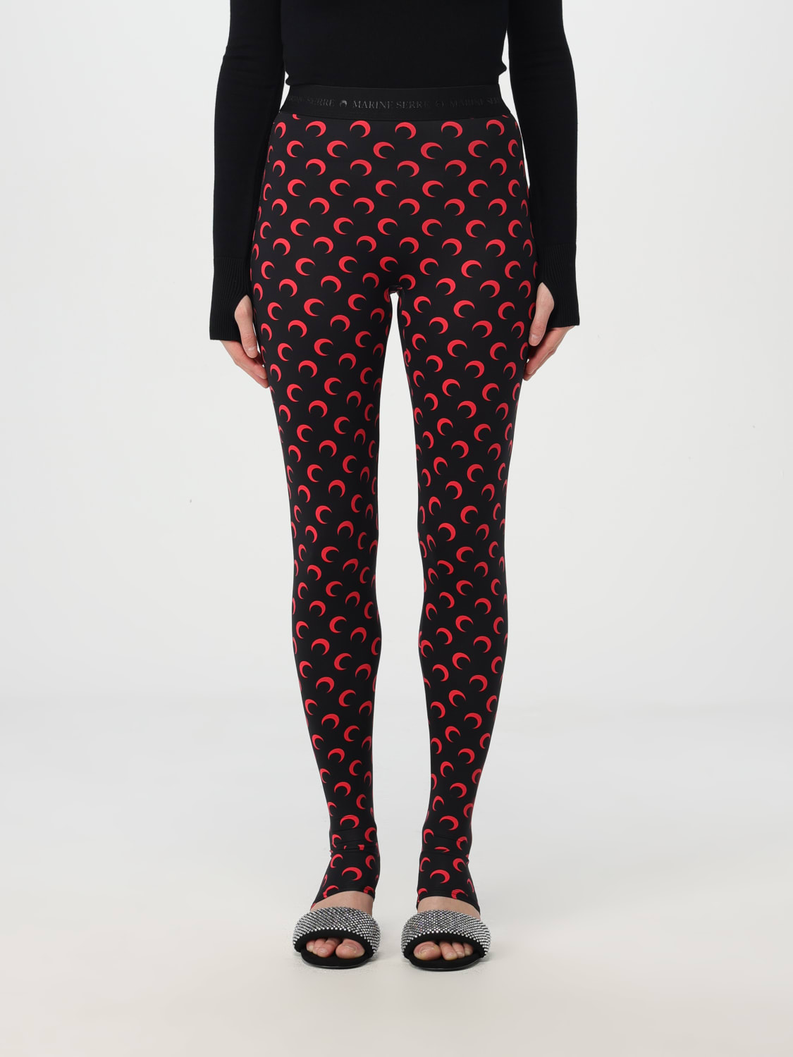 MARINE SERRE: Pants woman - Black 1 | Marine Serre pants