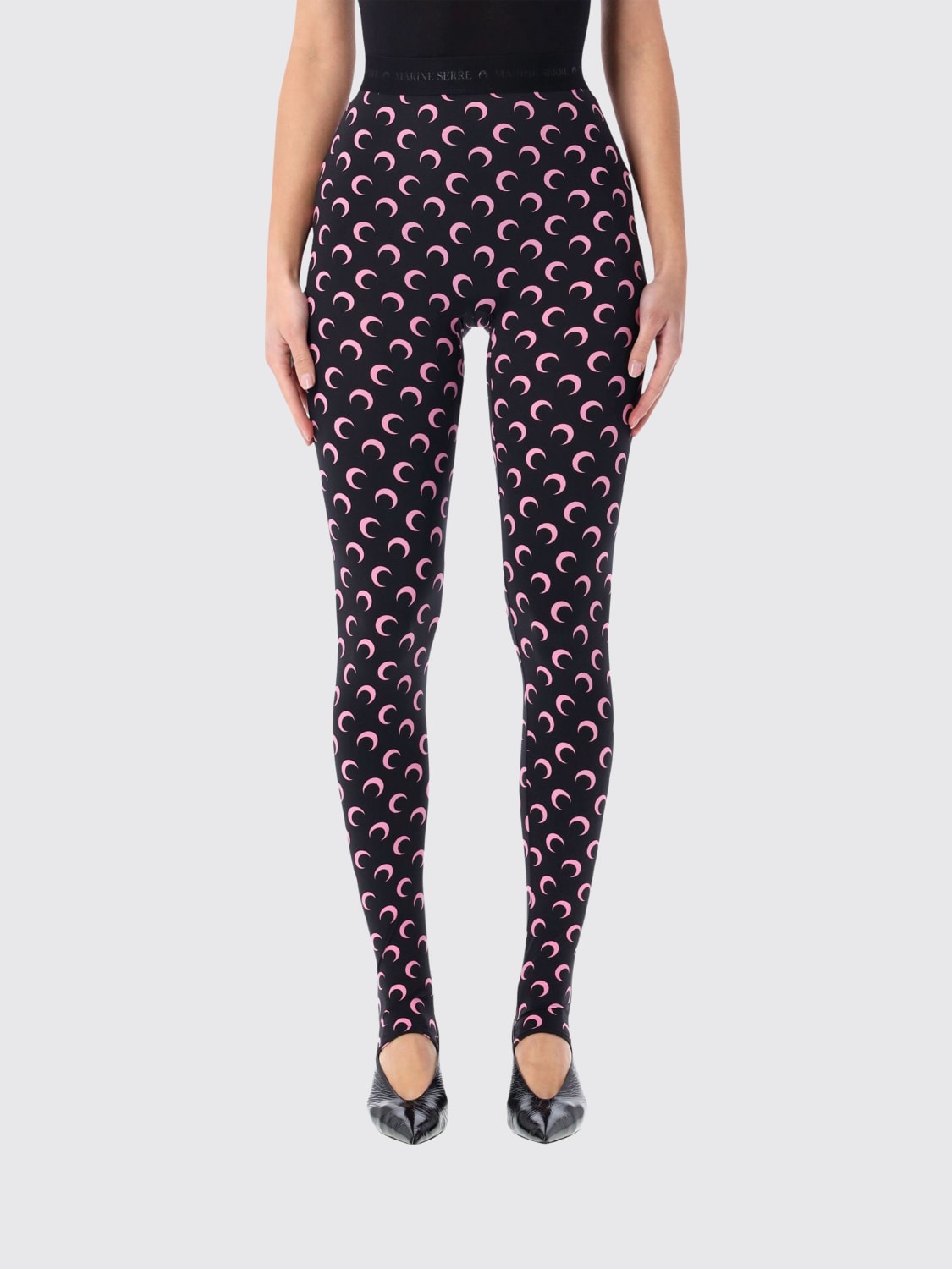 MARINE SERRE PANTS: Pants woman Marine Serre, Black 2 - Img 1