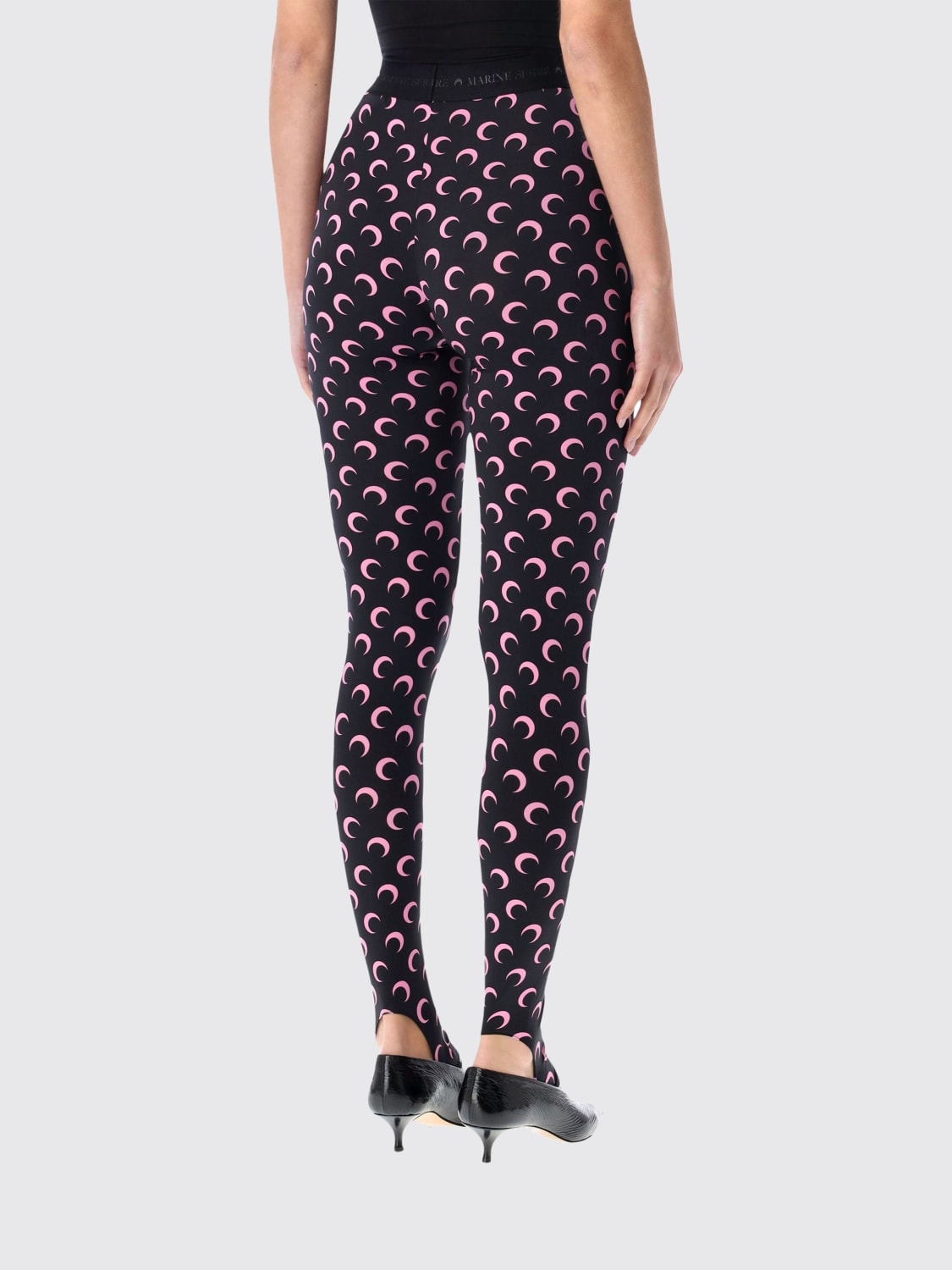 MARINE SERRE PANTS: Pants woman Marine Serre, Black 2 - Img 2