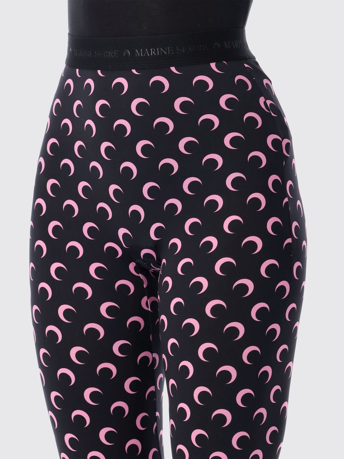 MARINE SERRE PANTS: Pants woman Marine Serre, Black 2 - Img 3