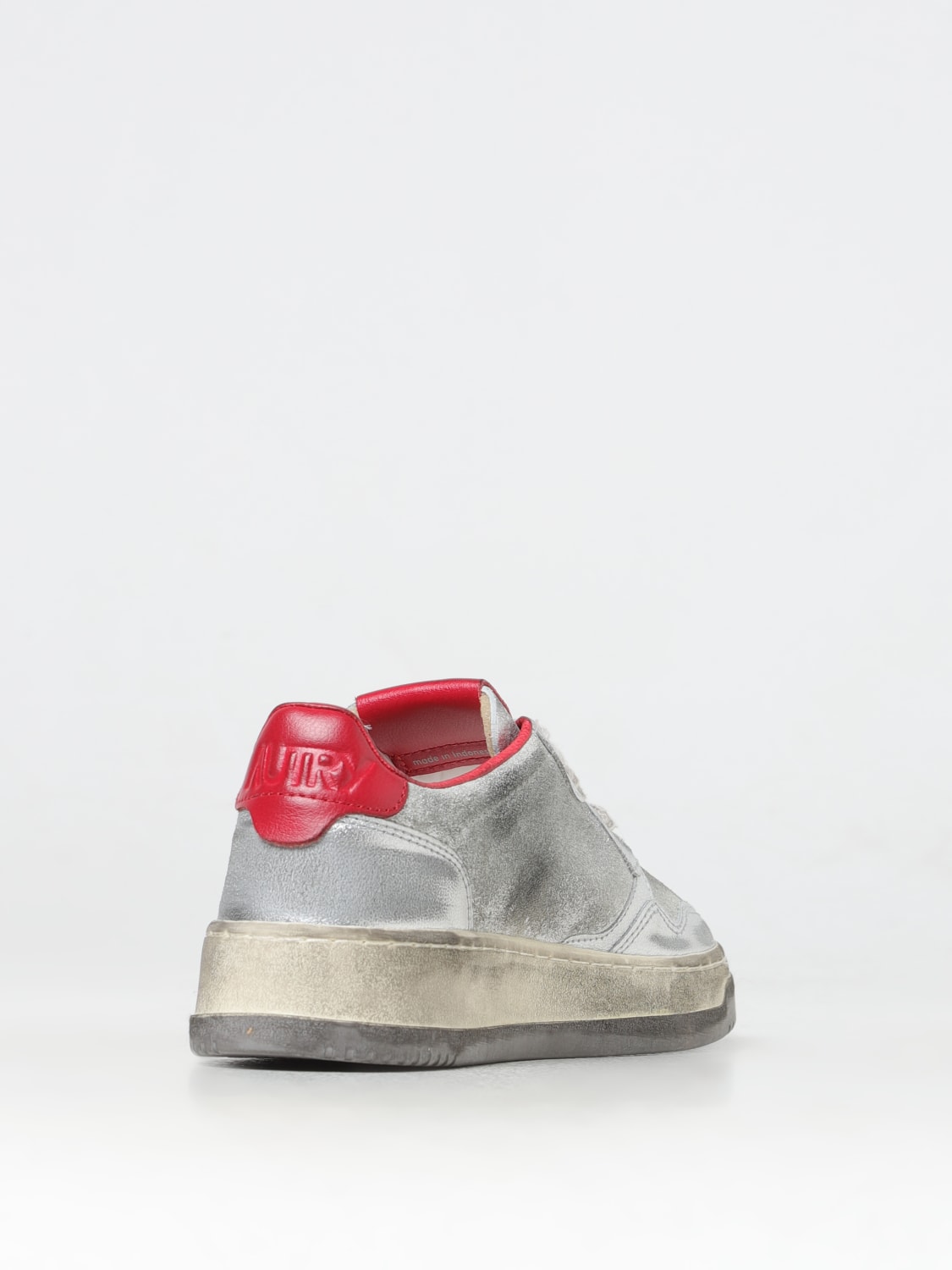 AUTRY SNEAKERS: Sneakers Super Vintage Autry in pelle laminata, Argento - Img 3