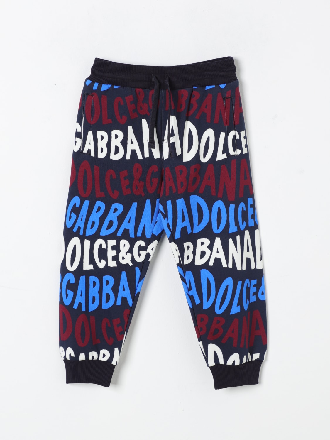 DOLCE & GABBANA PANTS: Pants kids Dolce & Gabbana, Blue - Img 1