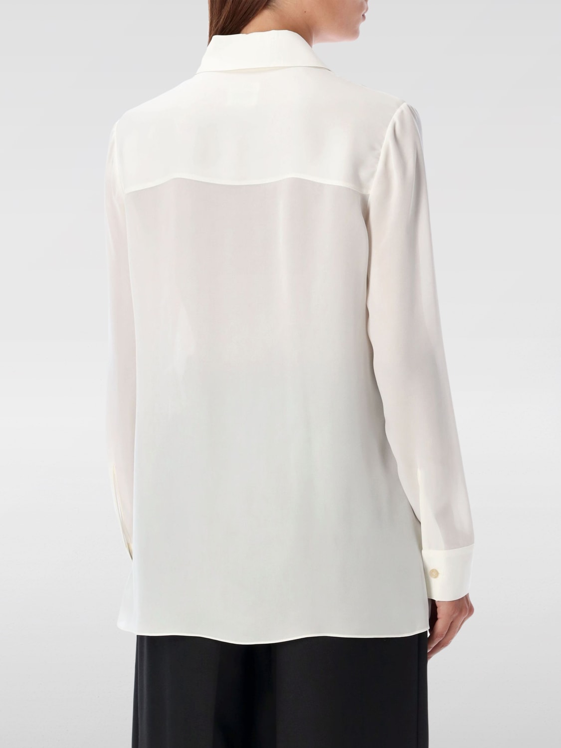 KHAITE CAMICIA: Camicia Khaite in seta con rouches , Bianco - Img 2