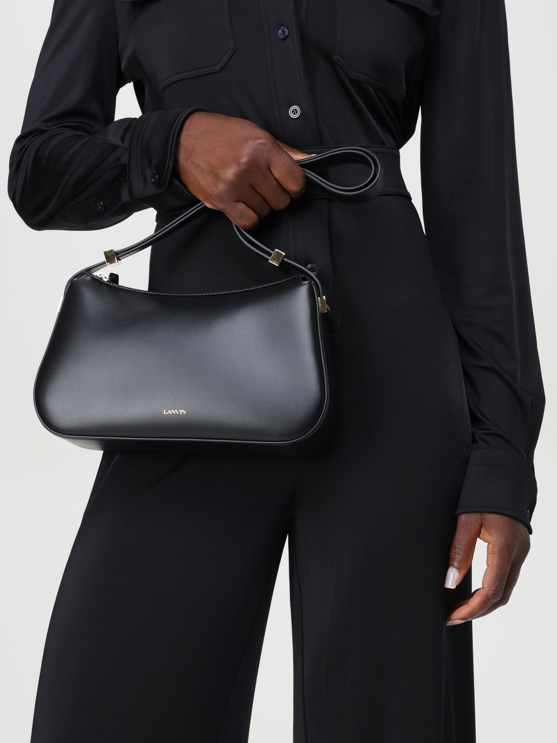 LANVIN CROSSBODY BAGS: Shoulder bag woman Lanvin, Black - Img 2