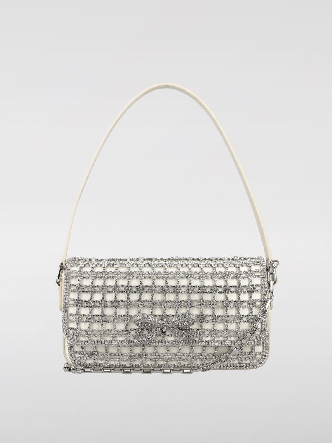 Giglio Borsa Self-Portrait in viscosa con strass all over