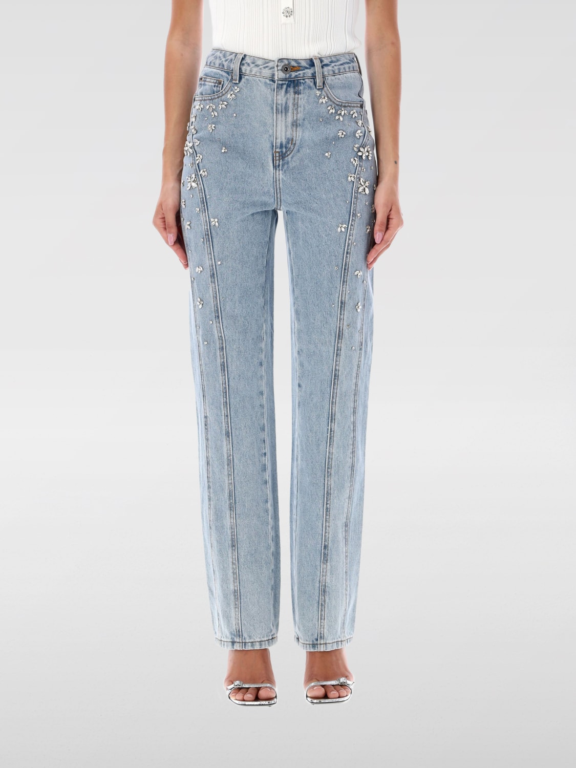 Giglio Jeans con cristalli Self-Portrait