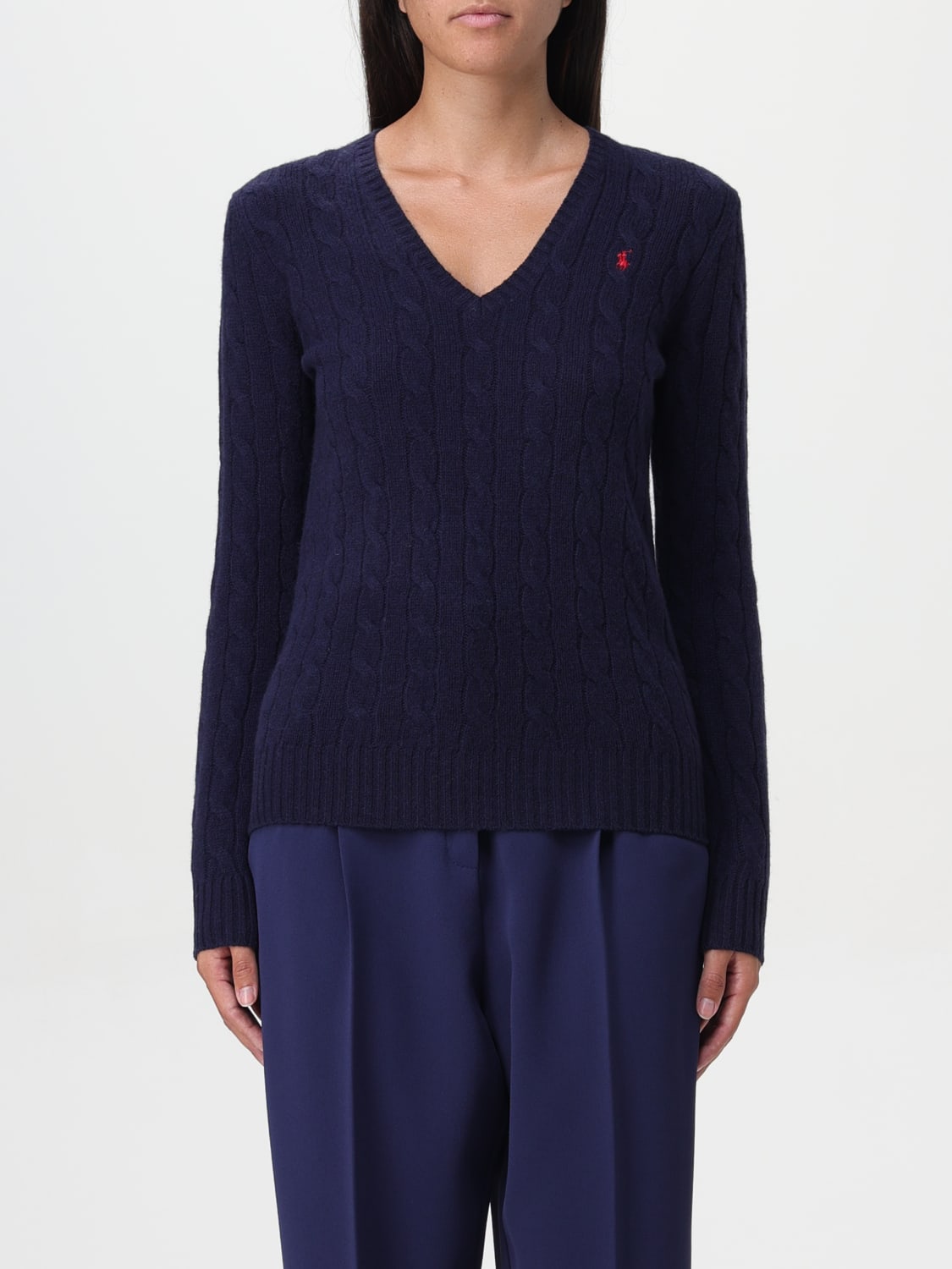 Ralph lauren blue sweater women's best sale