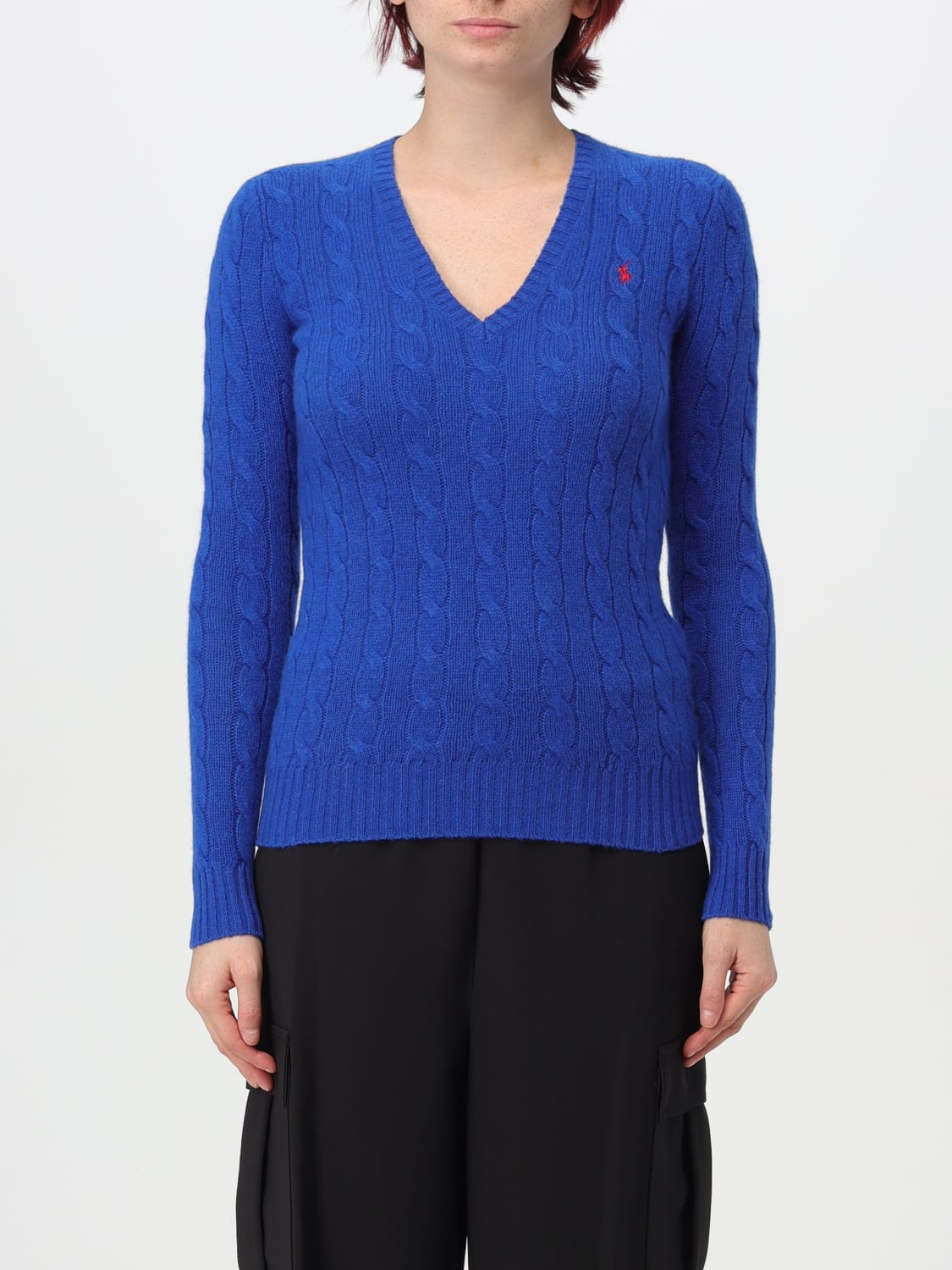 POLO RALPH LAUREN SWEATER: Sweater woman Polo Ralph Lauren, Blue 2 - Img 1