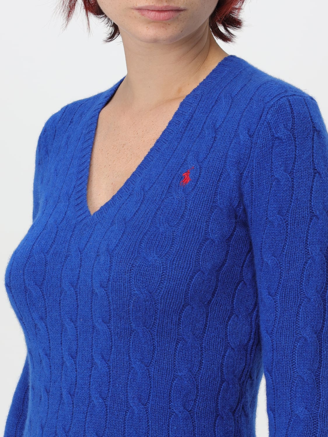 POLO RALPH LAUREN SWEATER: Sweater woman Polo Ralph Lauren, Blue 2 - Img 3