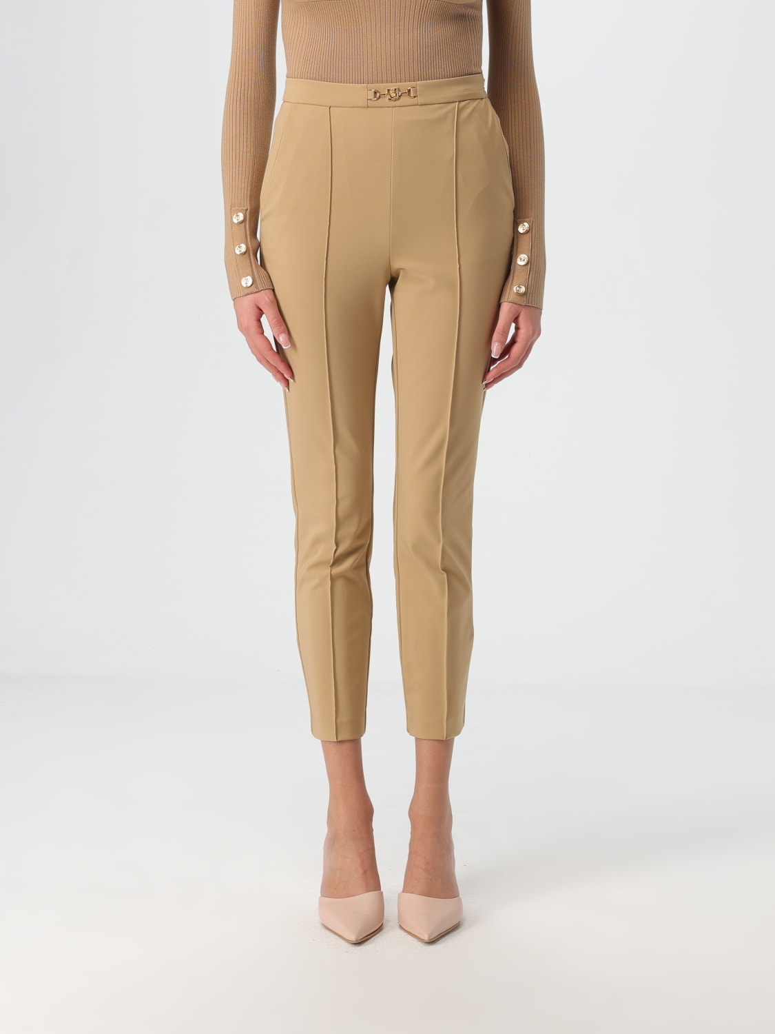 ELISABETTA FRANCHI PANTALON: Pantalon femme Elisabetta Franchi, Marron - Img 1